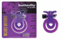 Butterfly Cock / Ball Ring Purple