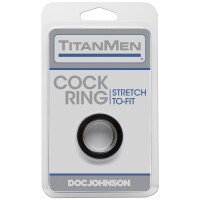 Doc Johnson TitanMen Cock Ring Stretch black 25mm