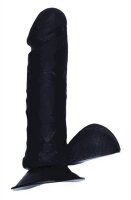 Dong With Balls - Black - 20 cm. (8 inch)