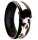 3 Snap Leather Cock Ring - Black | White