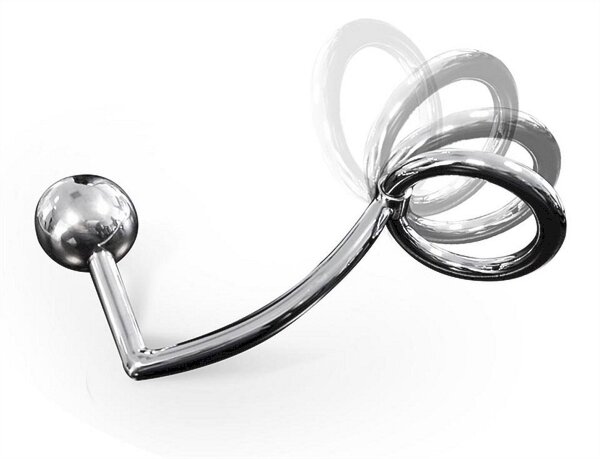 Anal Intruder Flexible Cock Ring 40 mm. With Screw-Off Ba