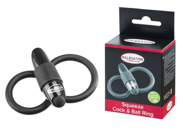 MALESATION Squeeze Cock & Ball Ring (mit Vibration)