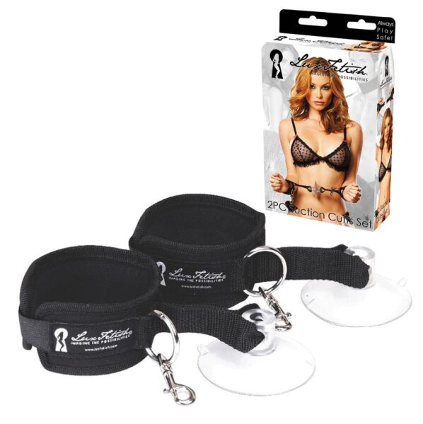 LUX FETISH Sexy Suction Cuffs black