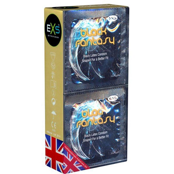 EXS Black Fantasy Condoms 12 Pack